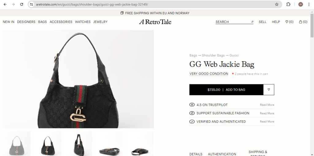 Gucci GG web jackie bag