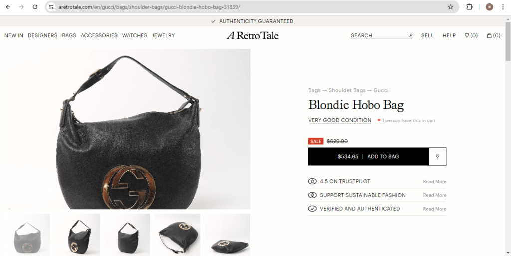 Gucci blondie hobo bag