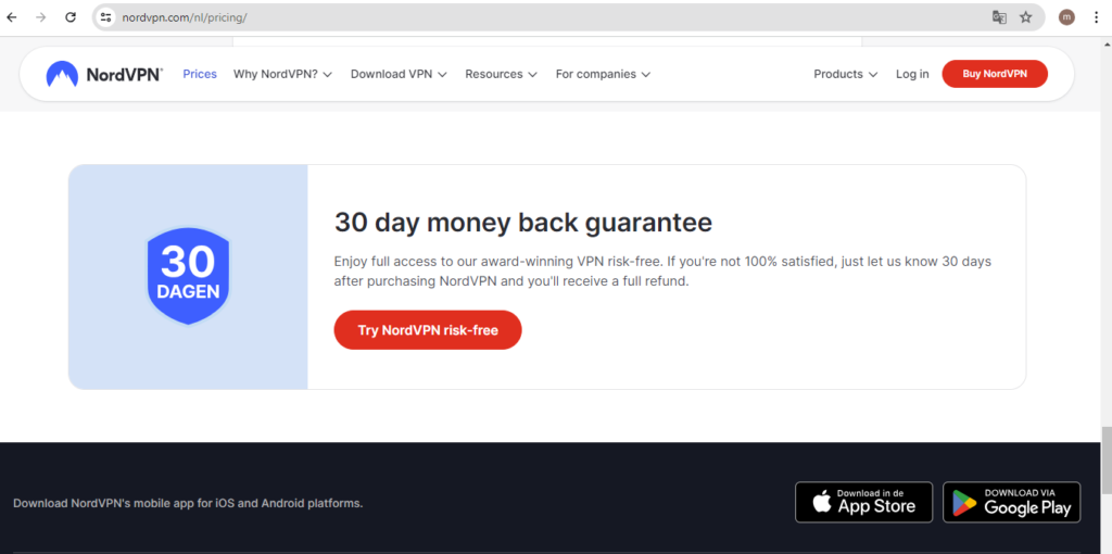 nordvpn guarantee