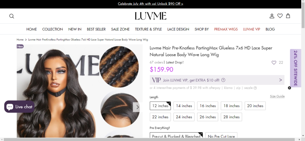 luvmehair pre knotless partingmax glueless